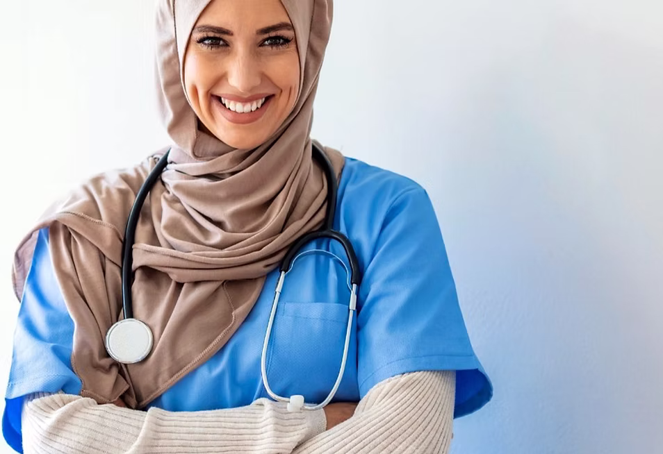 Healthcare professionals working together